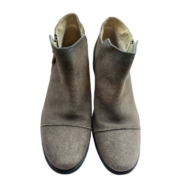 Sorel Womens Major Low Suede Side Zip Flat Ankle Boots Booties Sz 8.5 Olive - Picture 5 of 8